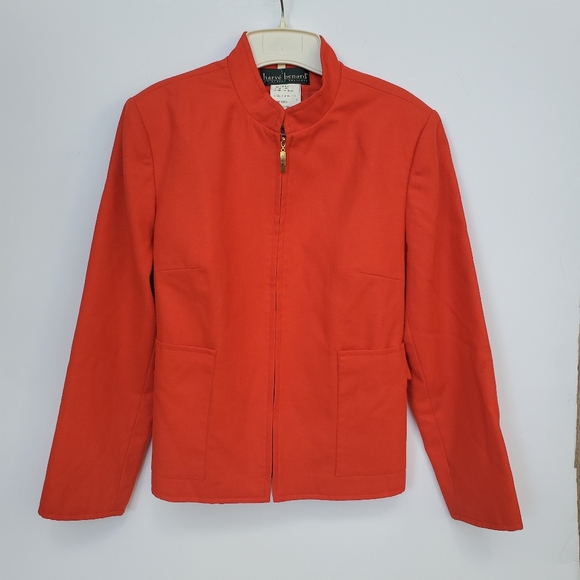 Orange Wool Jacket w/ BIG Pockets Size 14 - Picture 14 of 14
